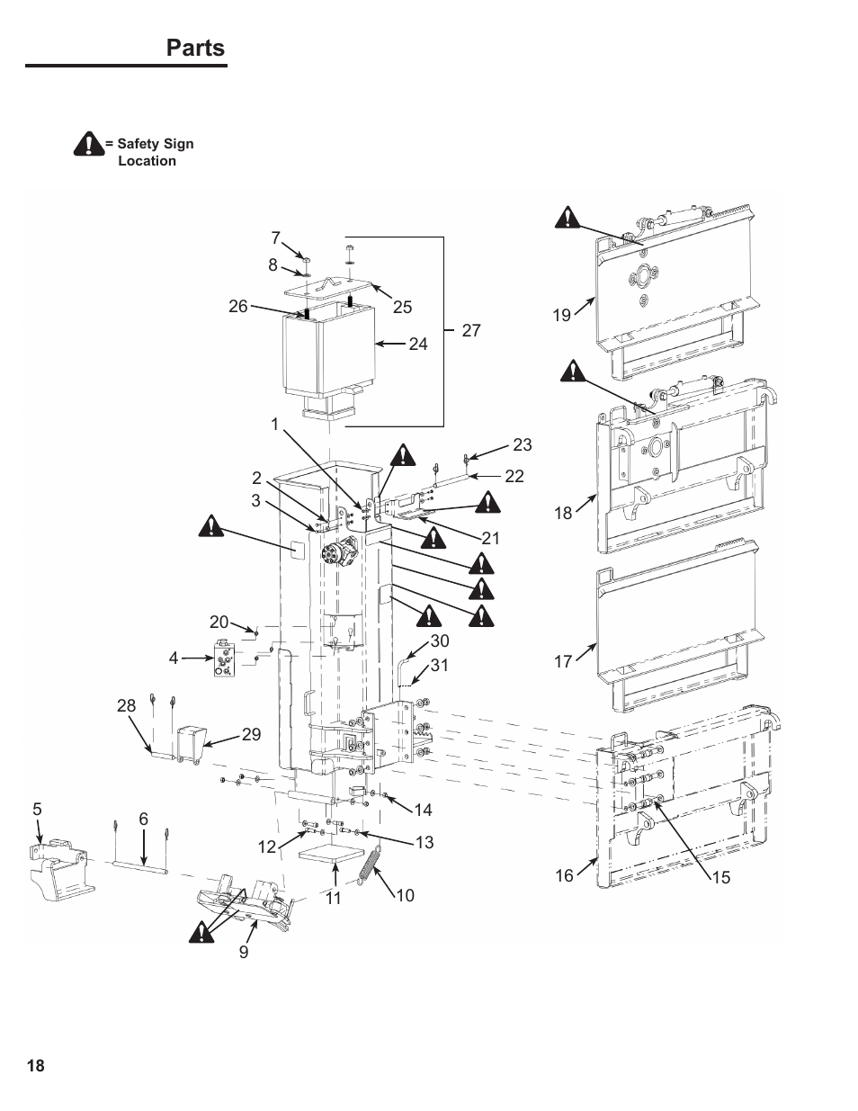 Parts | Danuser LM40 Hammer User Manual | Page 18 / 30