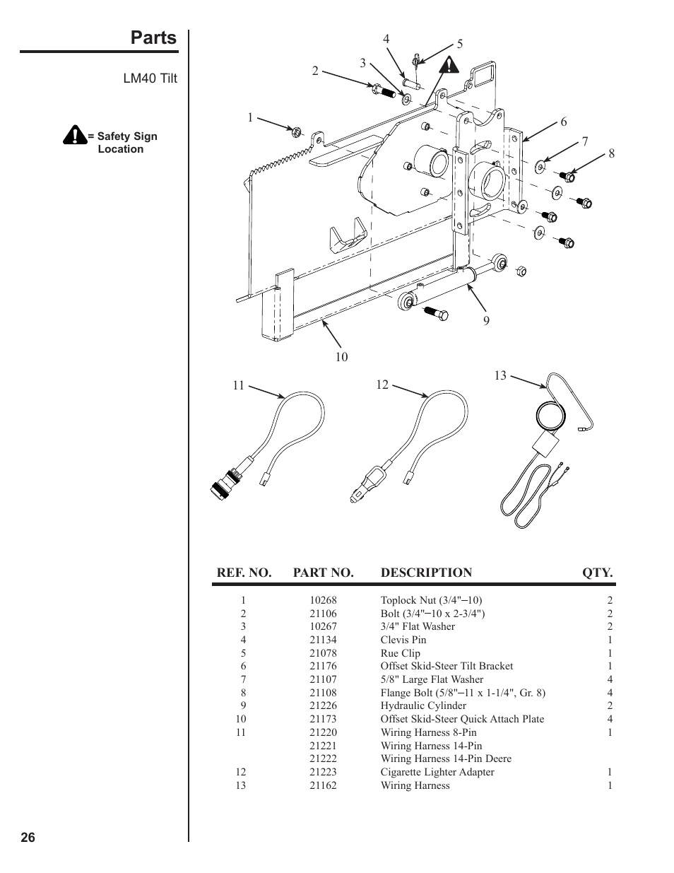 Parts | Danuser LM40 Hammer User Manual | Page 26 / 30