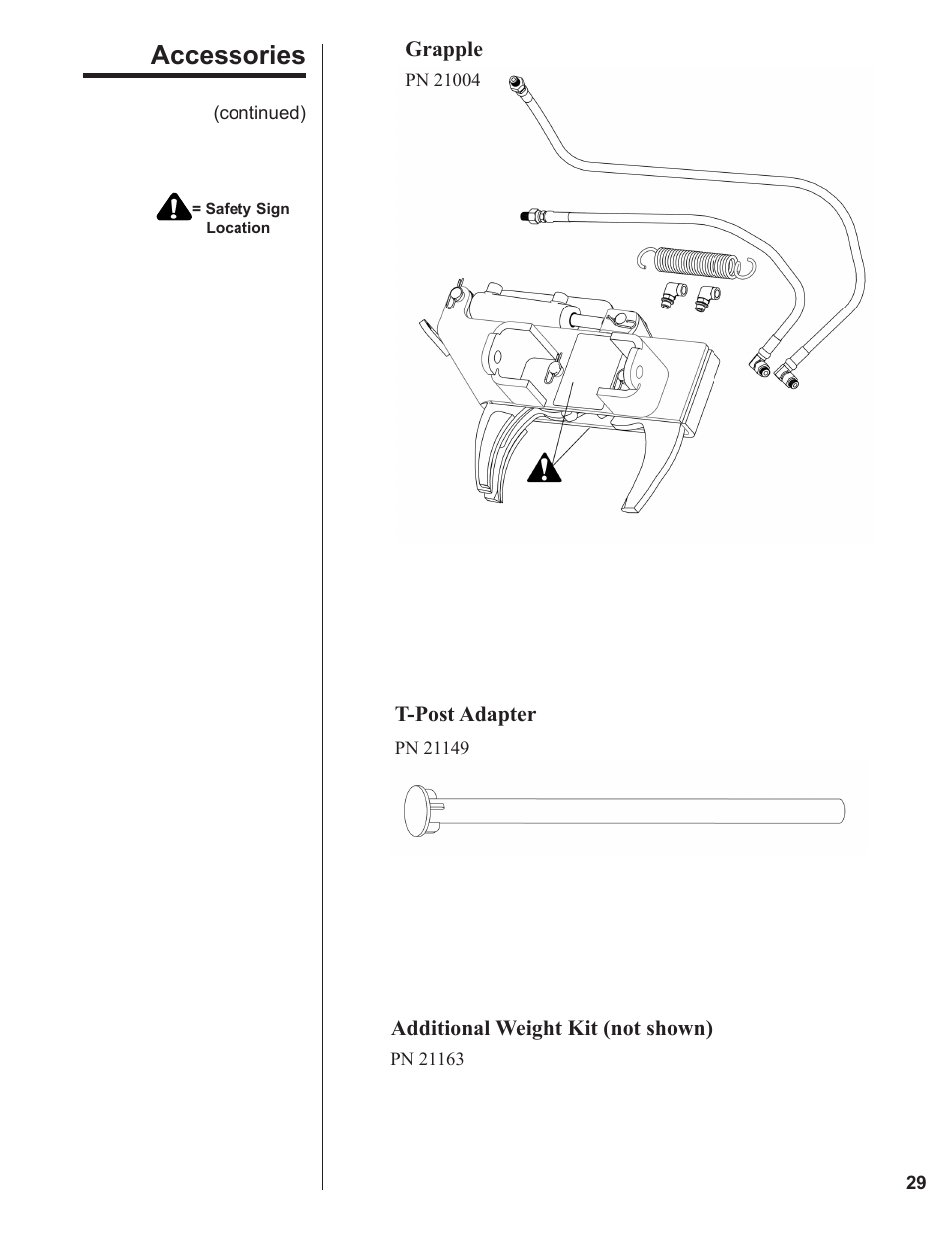 Accessories | Danuser SM40 Hammer User Manual | Page 29 / 30