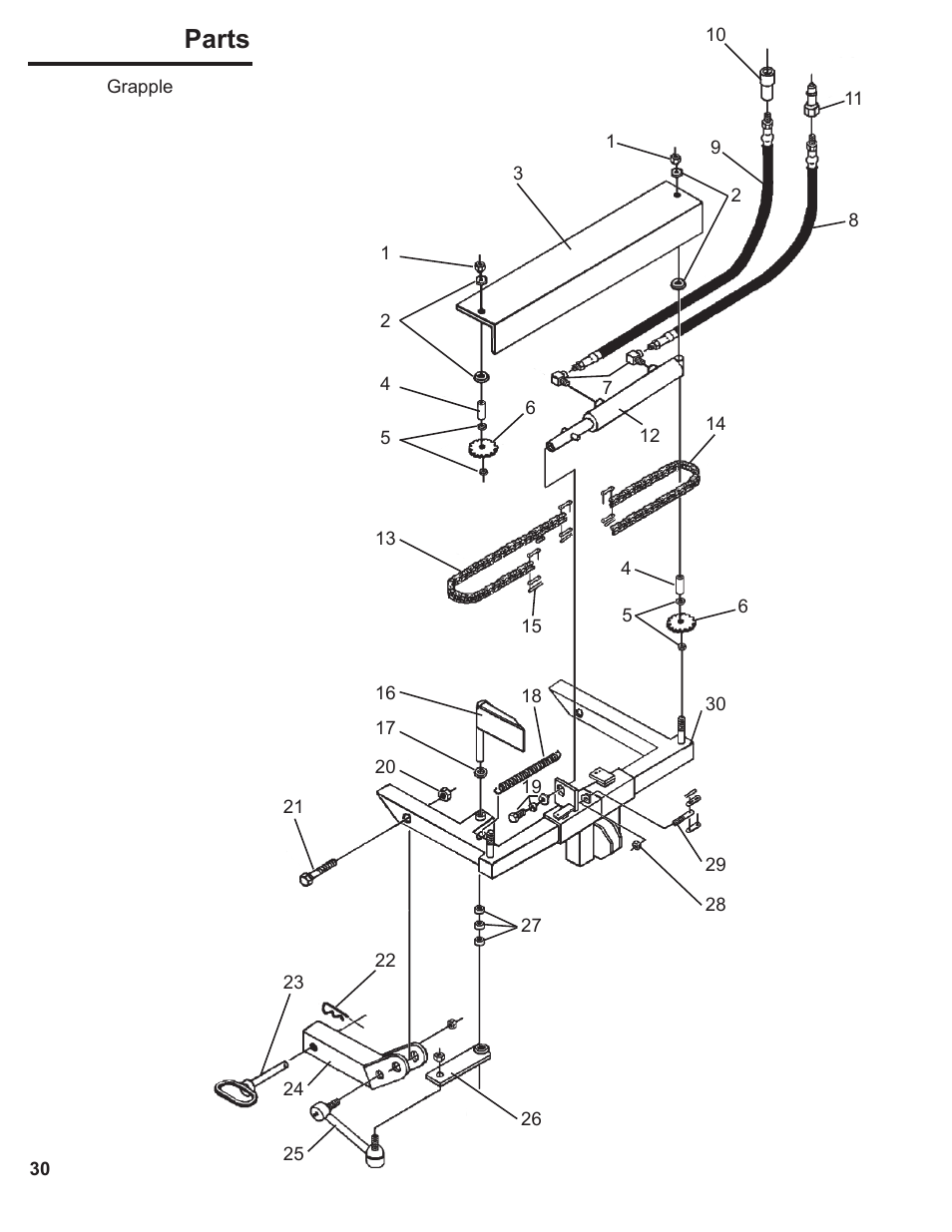 Parts | Danuser 9000 Postmaster/SlabBlaster User Manual | Page 30 / 34