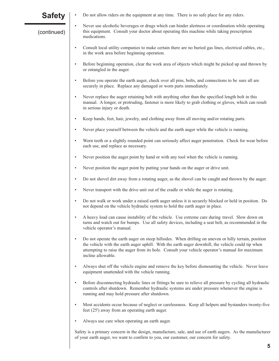 Safety | Danuser HP-3060 Hex User Manual | Page 5 / 20