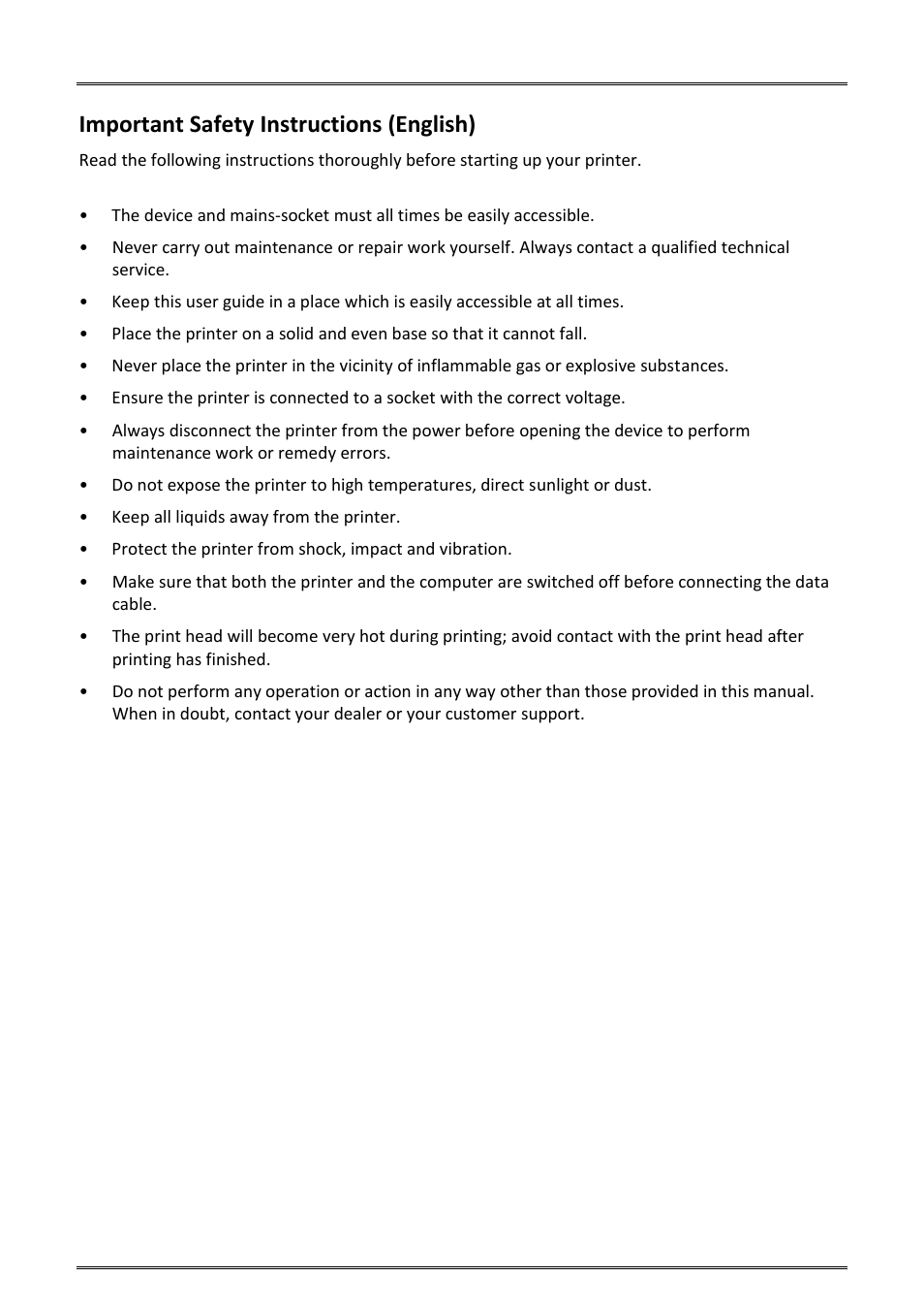 Important safety instructions (english) | Dascom DM-220 User Guide User Manual | Page 2 / 53