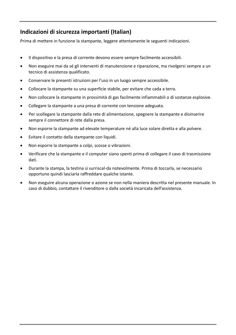 Indicazioni di sicurezza importanti (italian) | Dascom DM-220 User Guide User Manual | Page 5 / 53