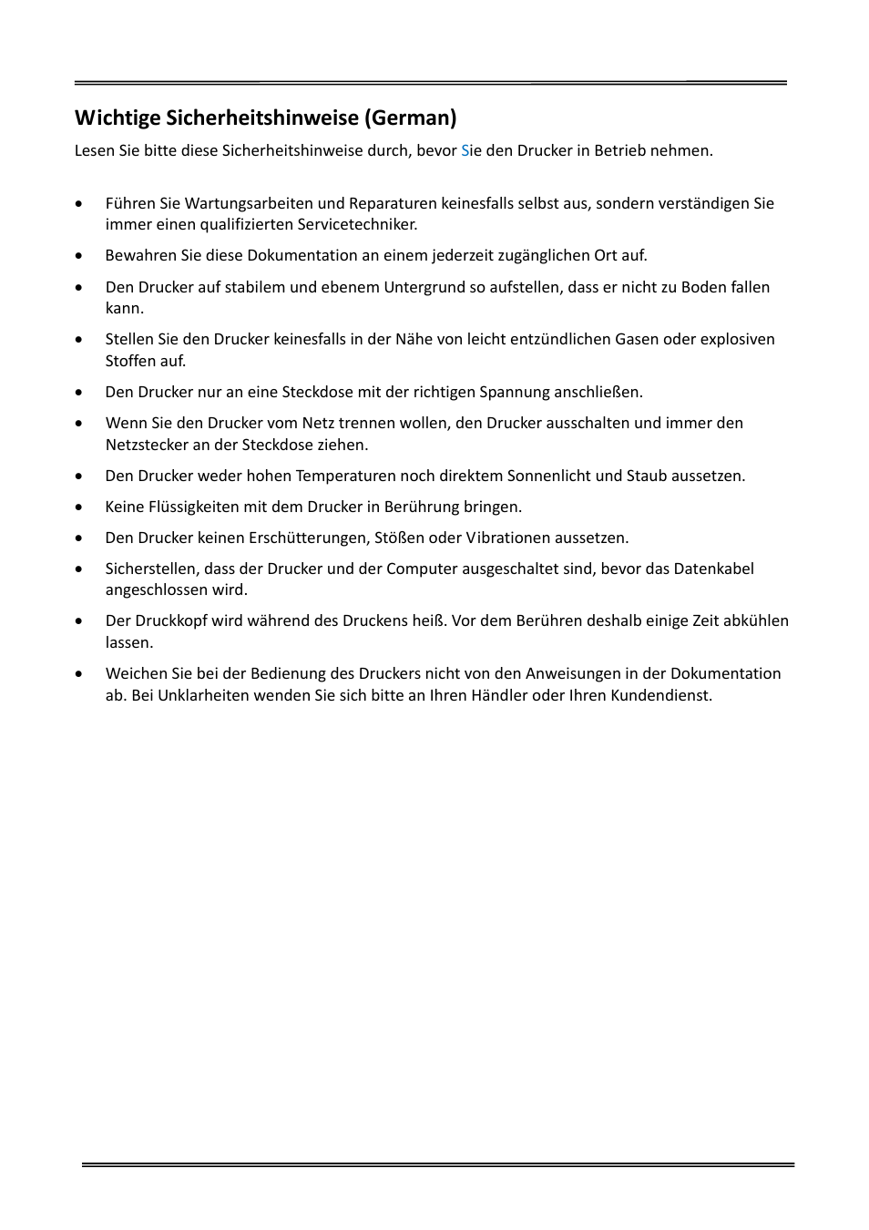 Wichtige sicherheitshinweise (german) | Dascom DT-230 User Guide User Manual | Page 3 / 64