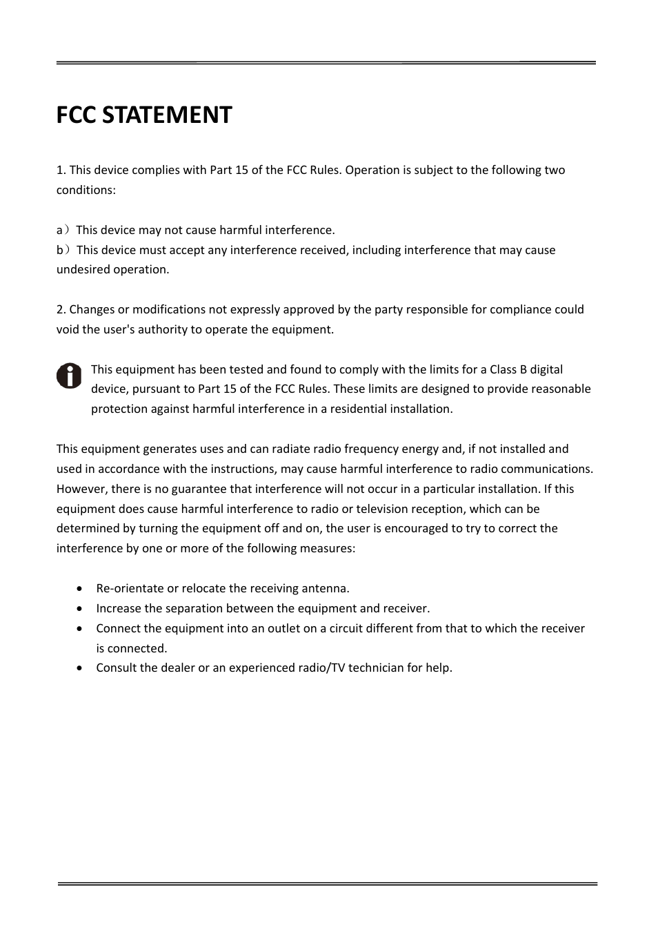 Fcc statement | Dascom DT-230 User Guide User Manual | Page 63 / 64