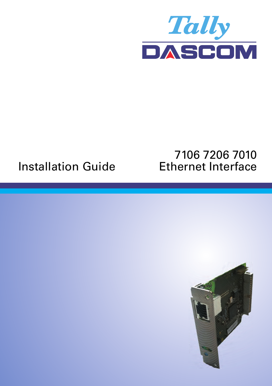 Dascom 7206 Ethernet Installation Guide User Manual | 8 pages