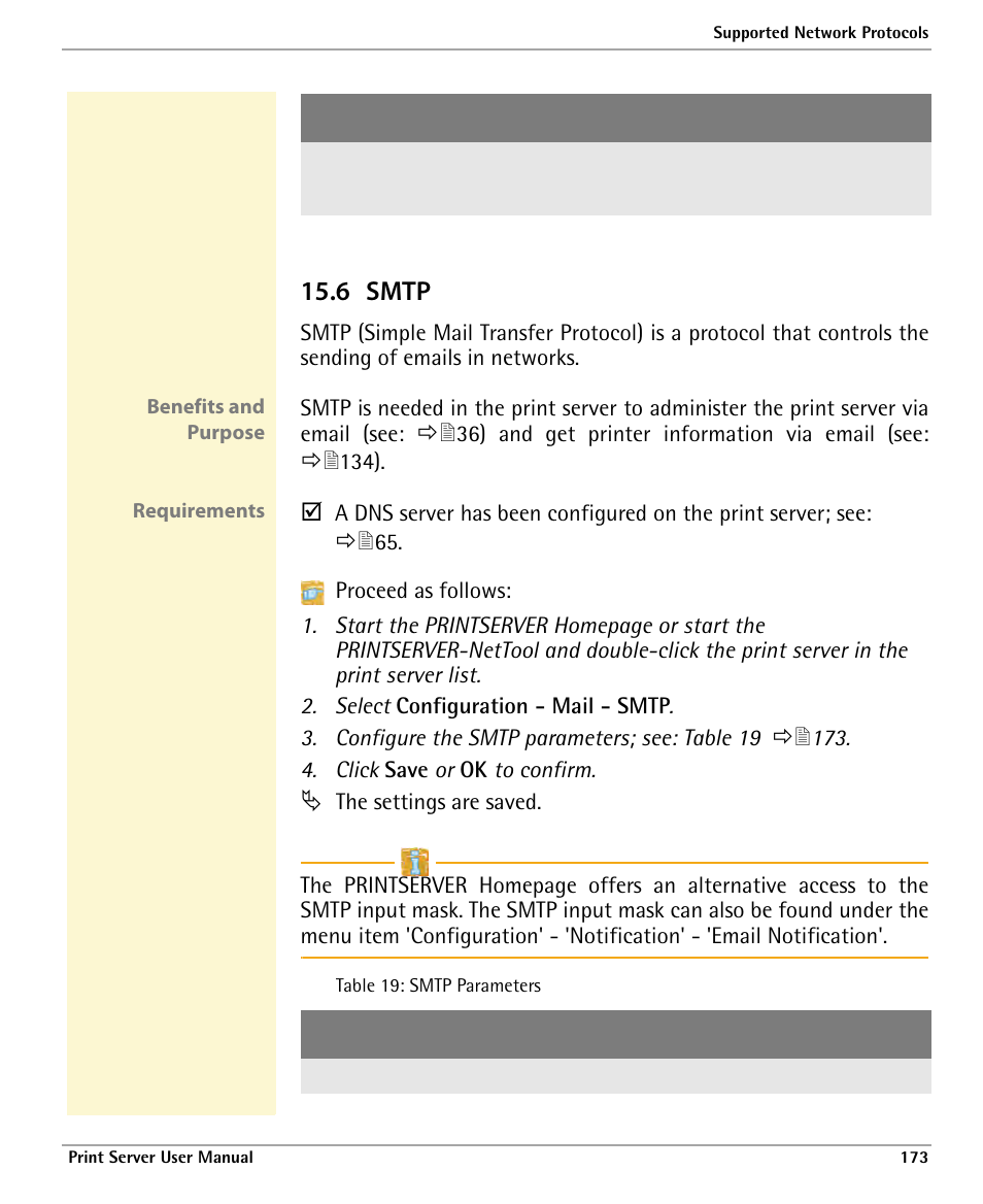 6 smtp, Smtp | Dascom 7010 PrintServer Manual User Manual | Page 173 / 238