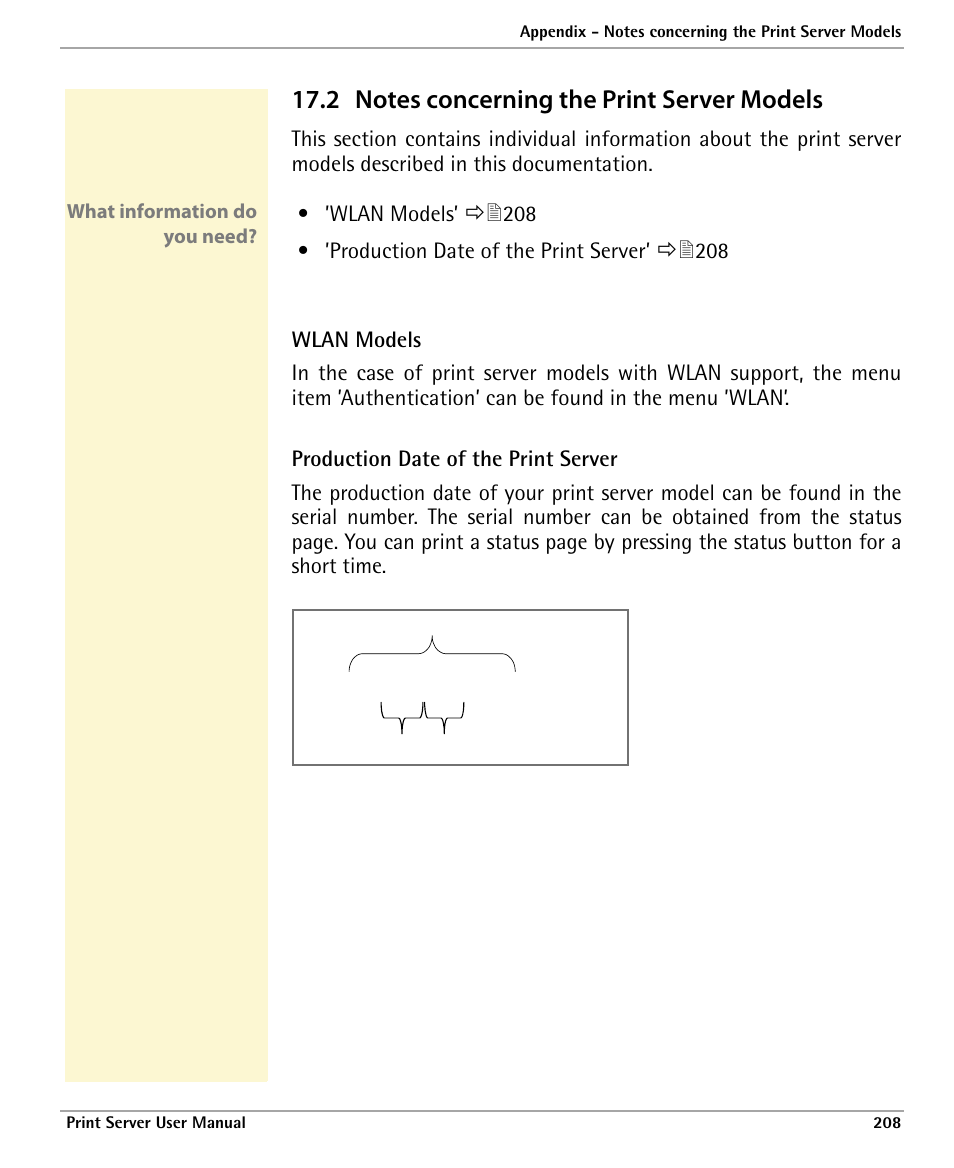 2 notes concerning the print server models, Notes concerning the print server models | Dascom 7010 PrintServer Manual User Manual | Page 208 / 238