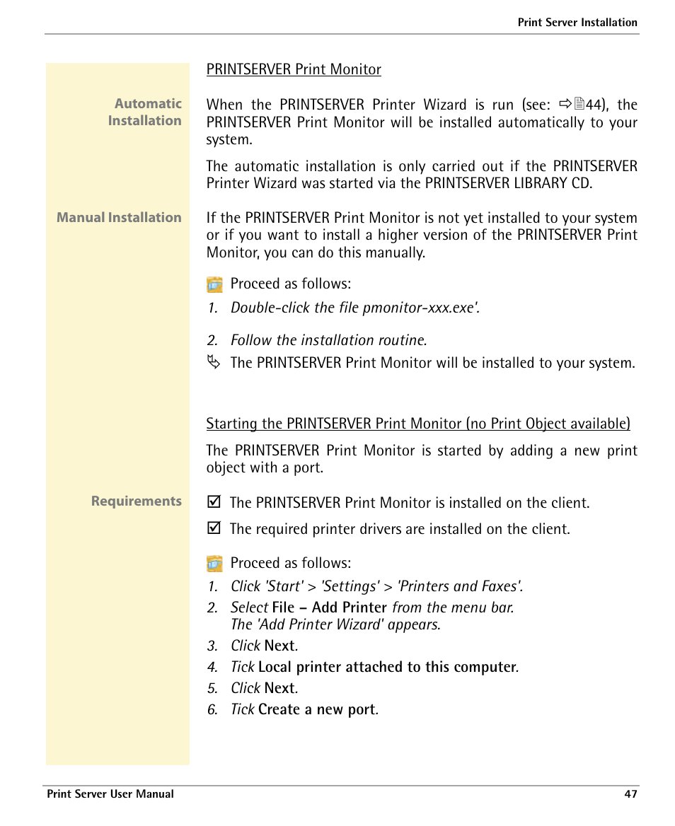 Printserver print monitor | Dascom 7010 PrintServer Manual User Manual | Page 47 / 238