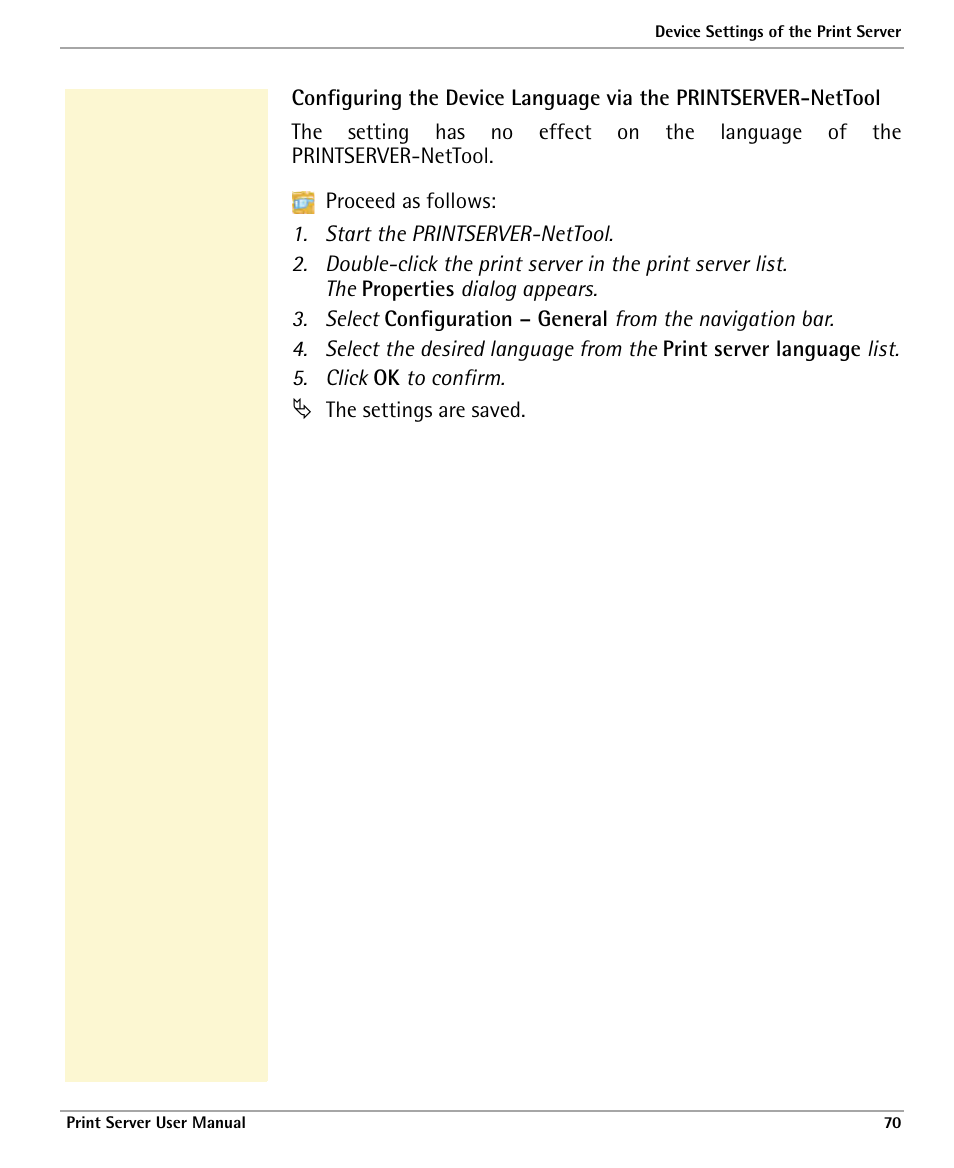 Dascom 7010 PrintServer Manual User Manual | Page 70 / 238