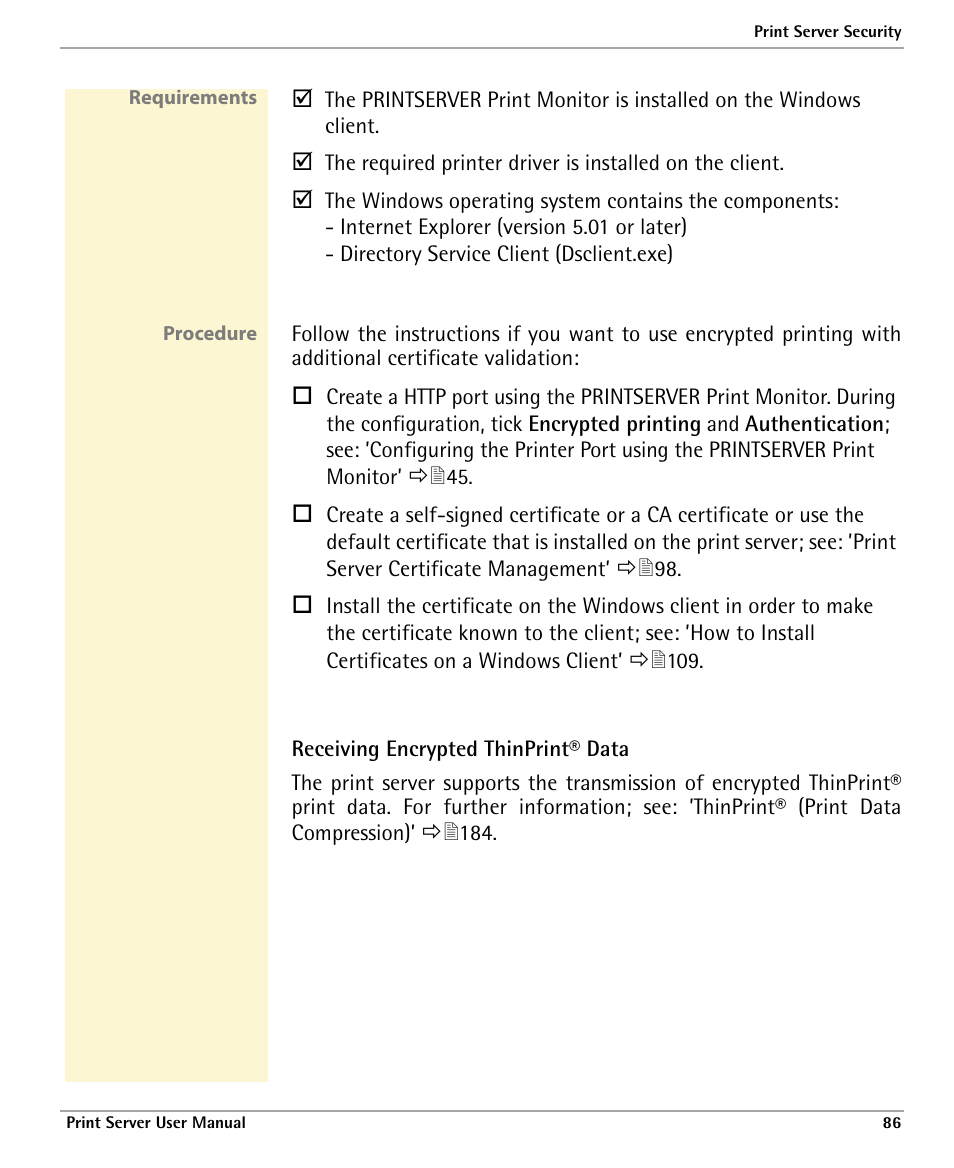 Receiving encrypted thinprint® data | Dascom 7010 PrintServer Manual User Manual | Page 86 / 238