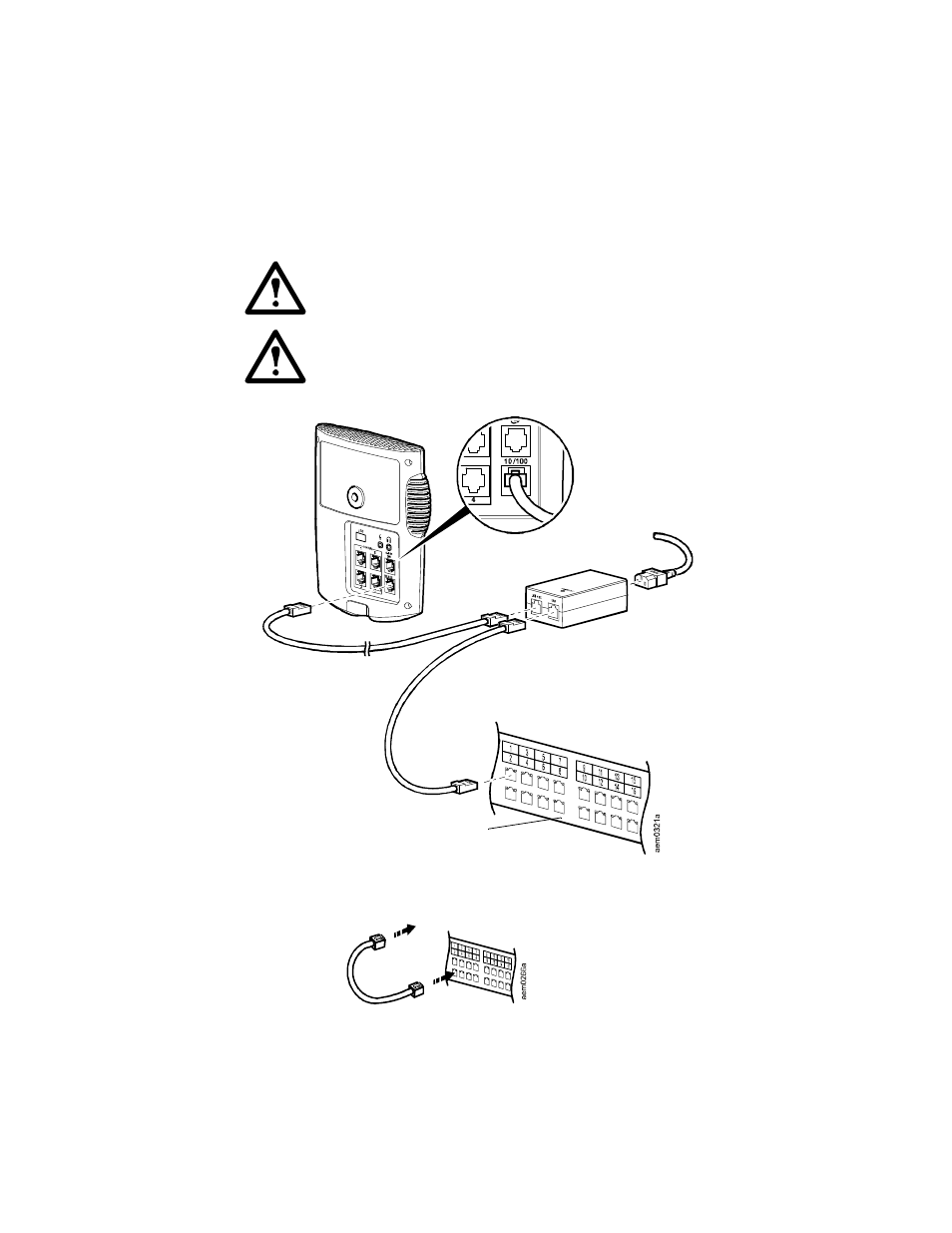 Connect the netbotz 455 to your network, Power-over-ethernet (poe) injector, Poe-capable hub or switch | APC NETBOTZ NBWL0455 User Manual | Page 16 / 40