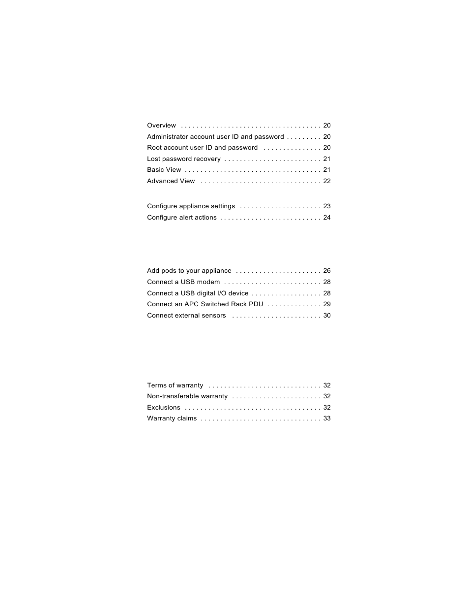 Upgrade options 25 | APC NETBOTZ NBWL0455 User Manual | Page 4 / 40