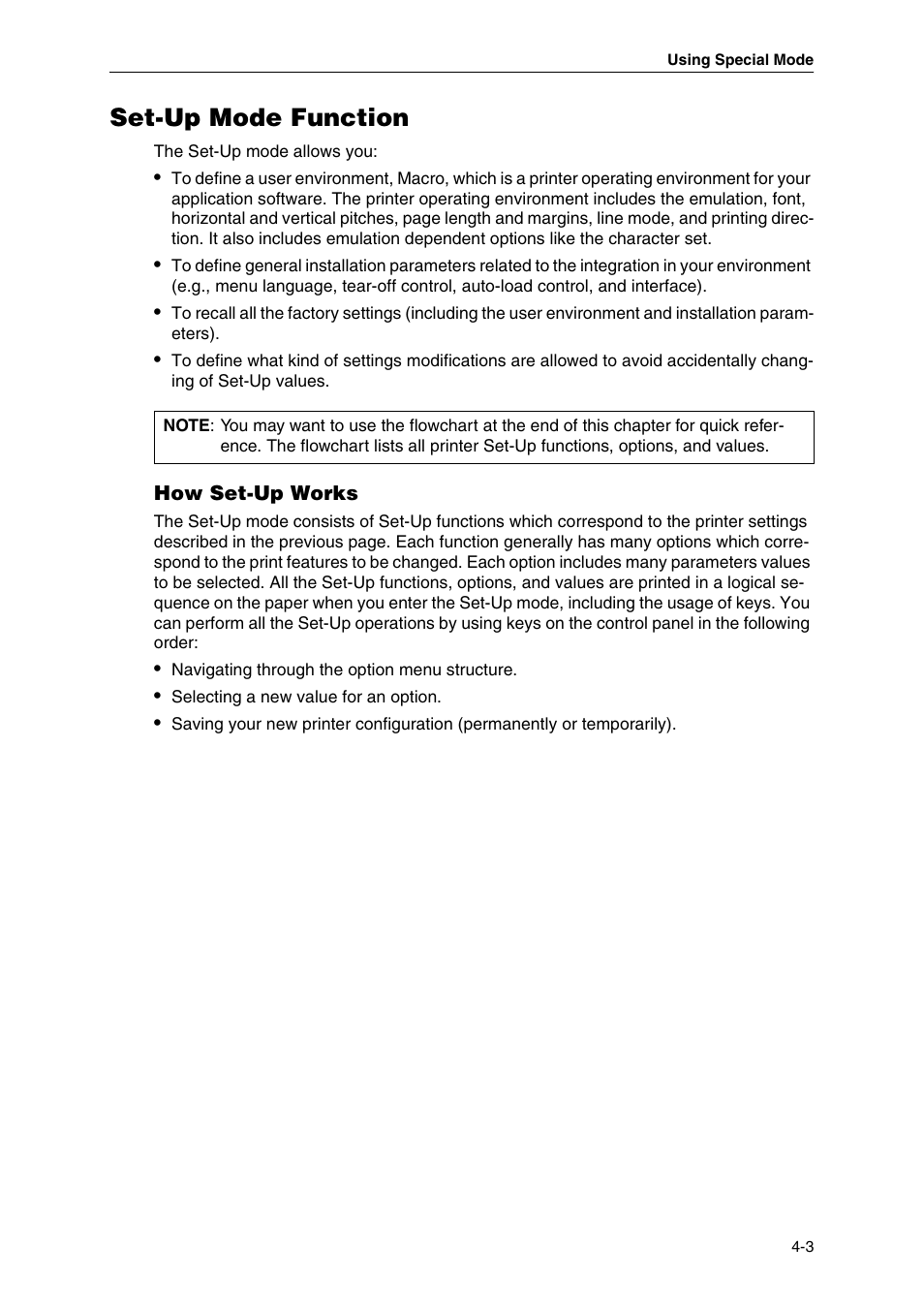 Set-up mode function, How set-up works | Dascom MIP480 User Guide User Manual | Page 37 / 138