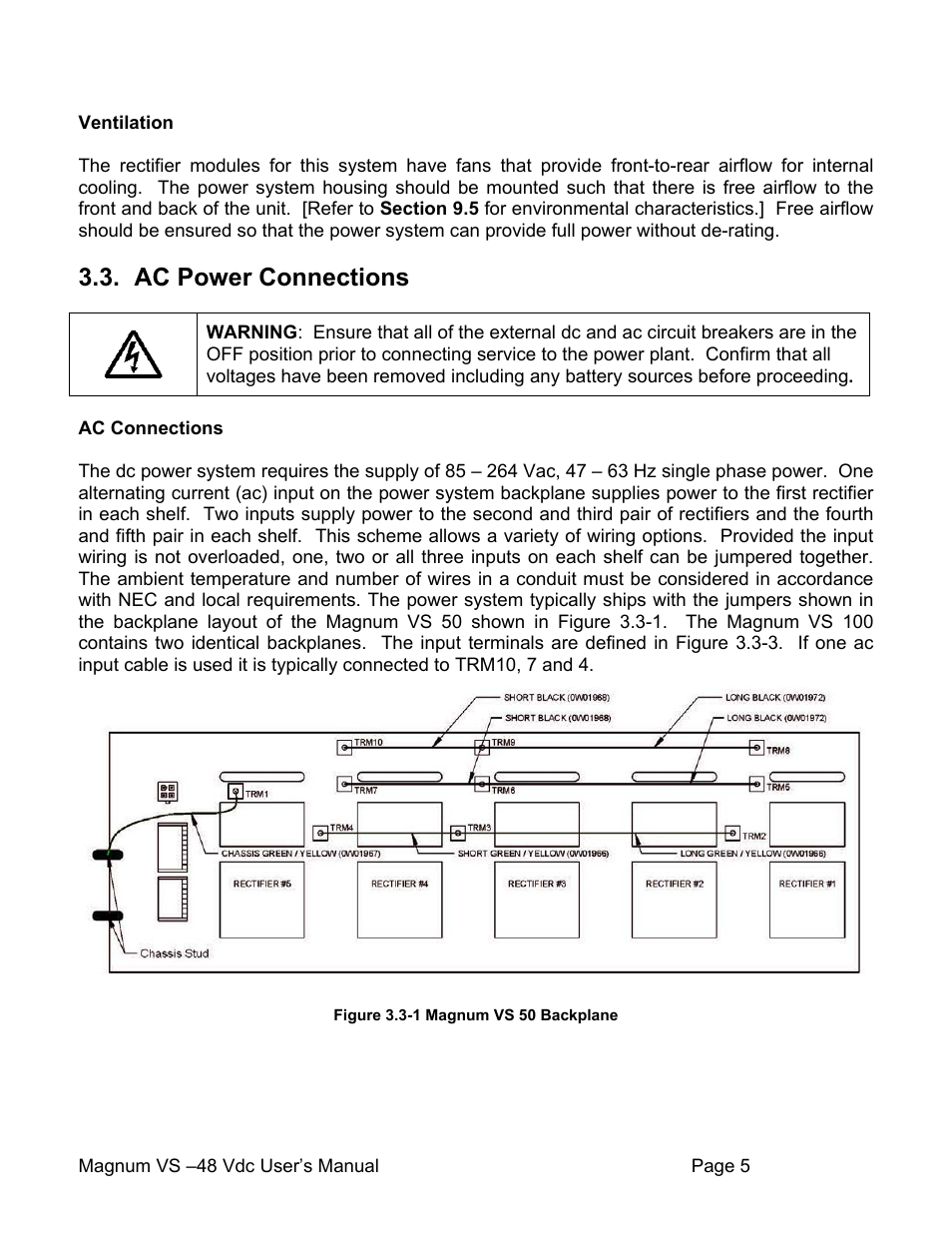 Ac power connections | APC VS 50 User Manual | Page 10 / 65