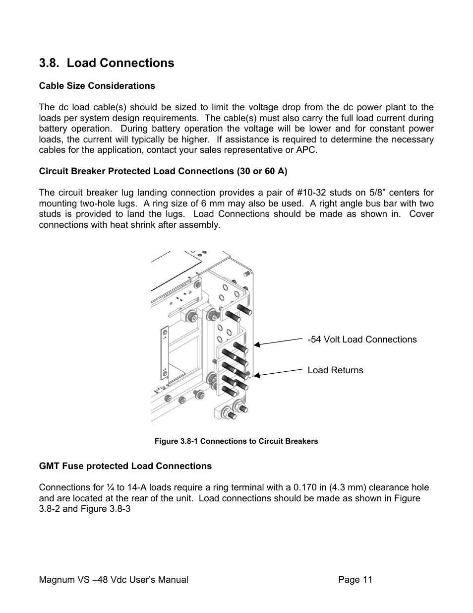 Load connections | APC VS 50 User Manual | Page 16 / 65