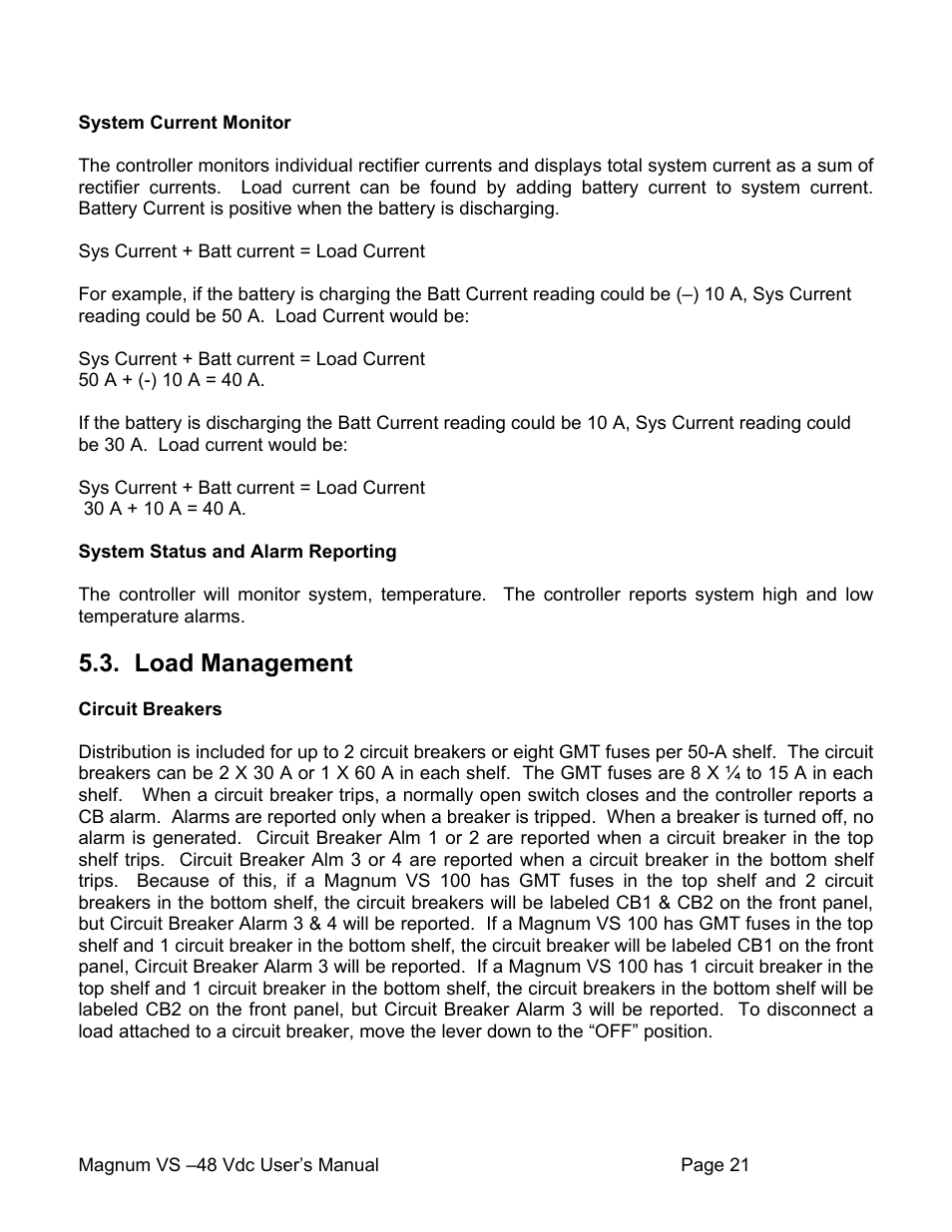Load management | APC VS 50 User Manual | Page 26 / 65