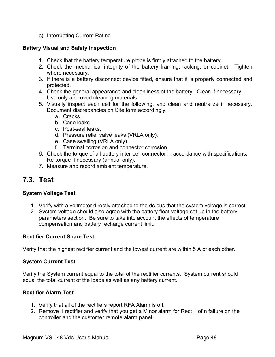 Test | APC VS 50 User Manual | Page 53 / 65