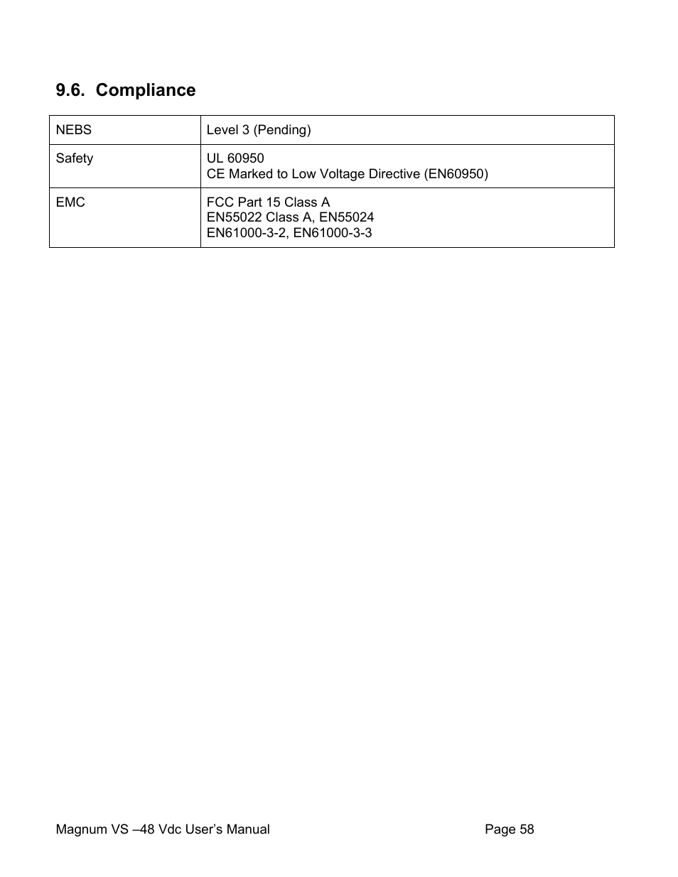 Compliance | APC VS 50 User Manual | Page 63 / 65