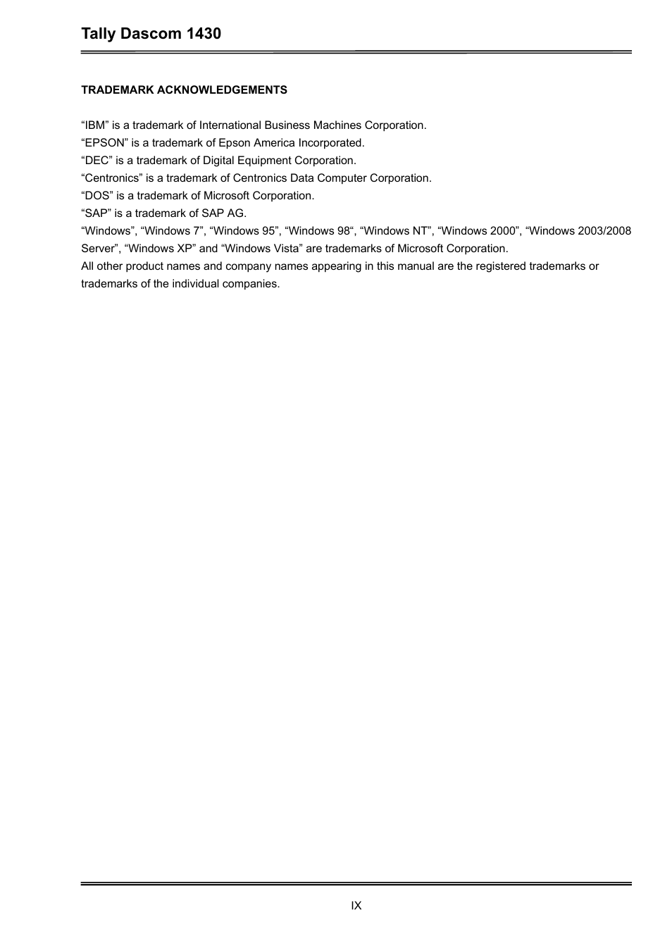 Dascom 1430 User Guide User Manual | Page 11 / 100