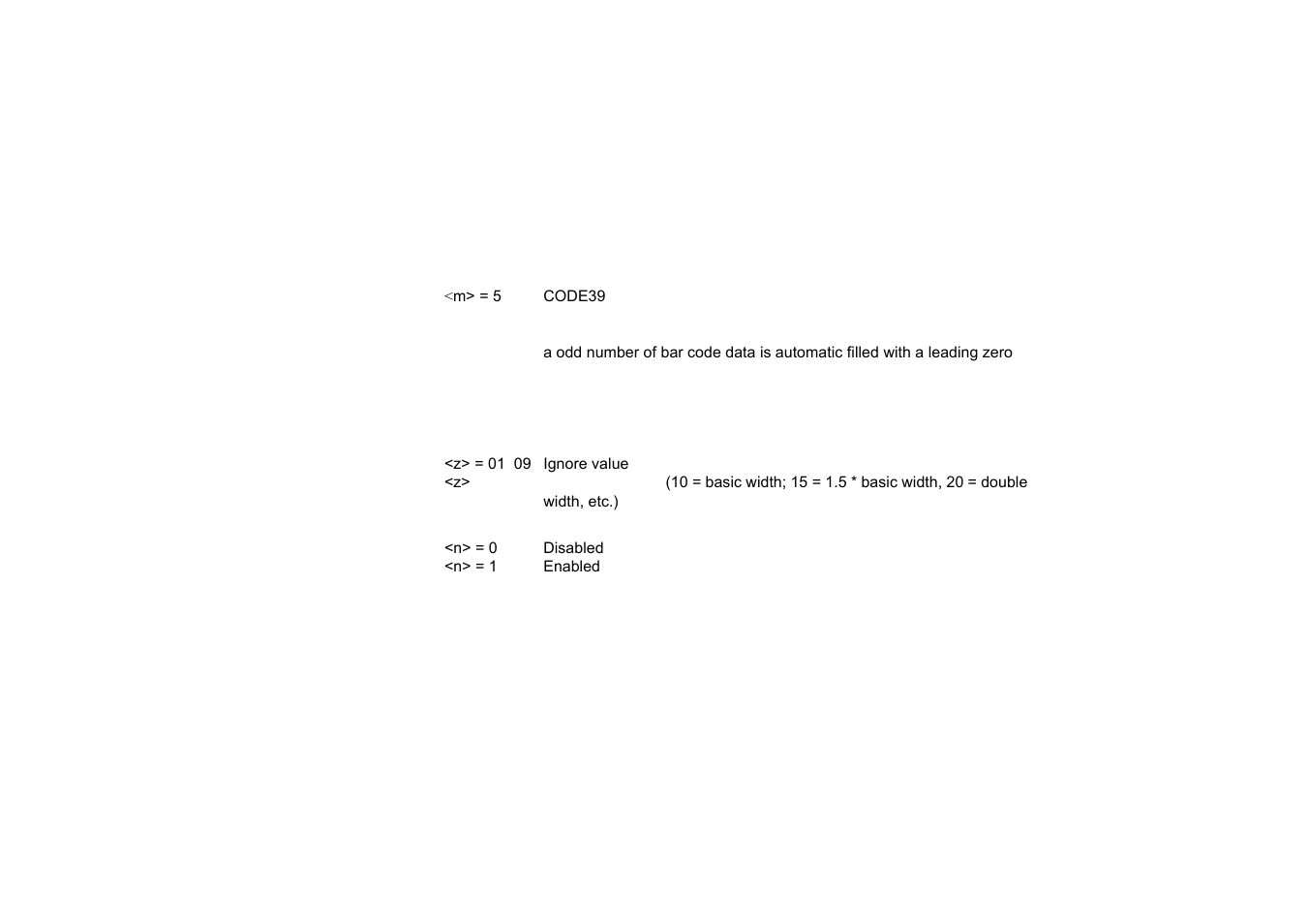 Barcode printing | Dascom T5040 Programmers Application Manual User Manual | Page 12 / 12