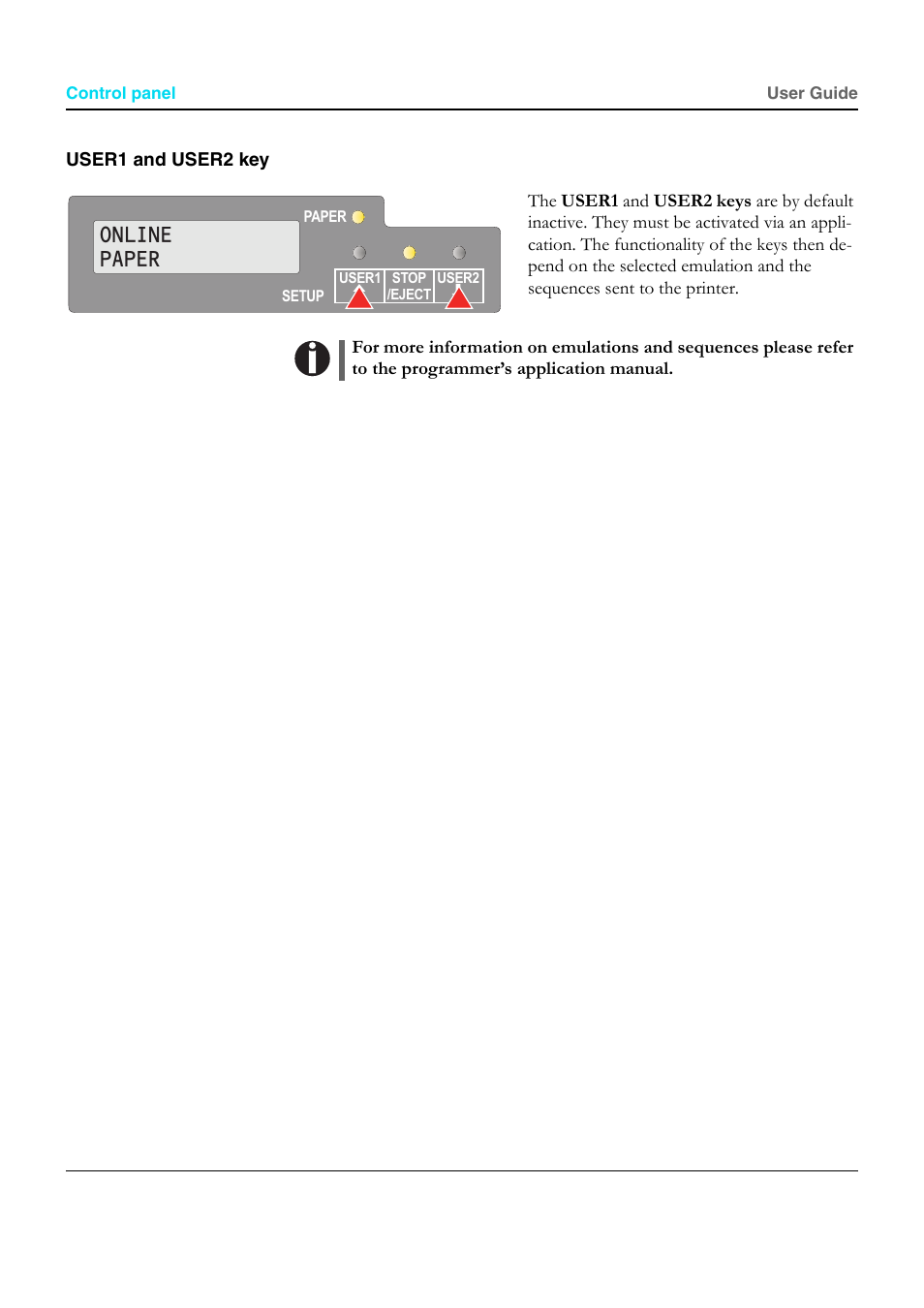 User1 and user2 key, Online paper | Dascom T5040 User Guide User Manual | Page 34 / 146