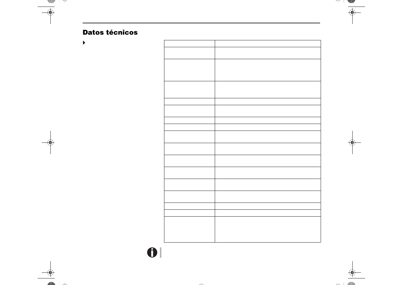 Datos técnicos | Dascom T5040 Quick Start Guide User Manual | Page 120 / 124