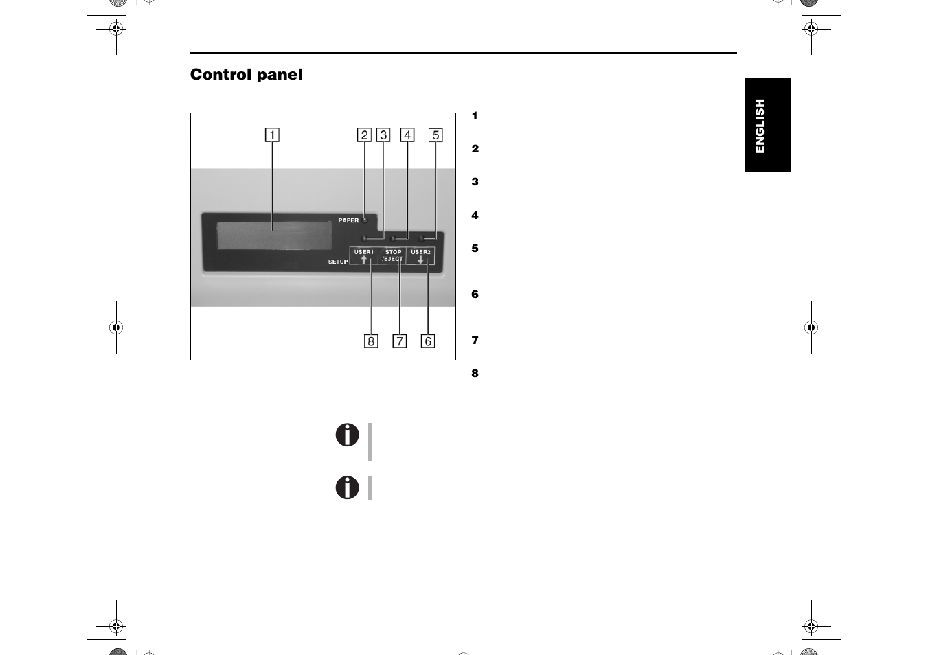 Control panel | Dascom T5040 Quick Start Guide User Manual | Page 13 / 124