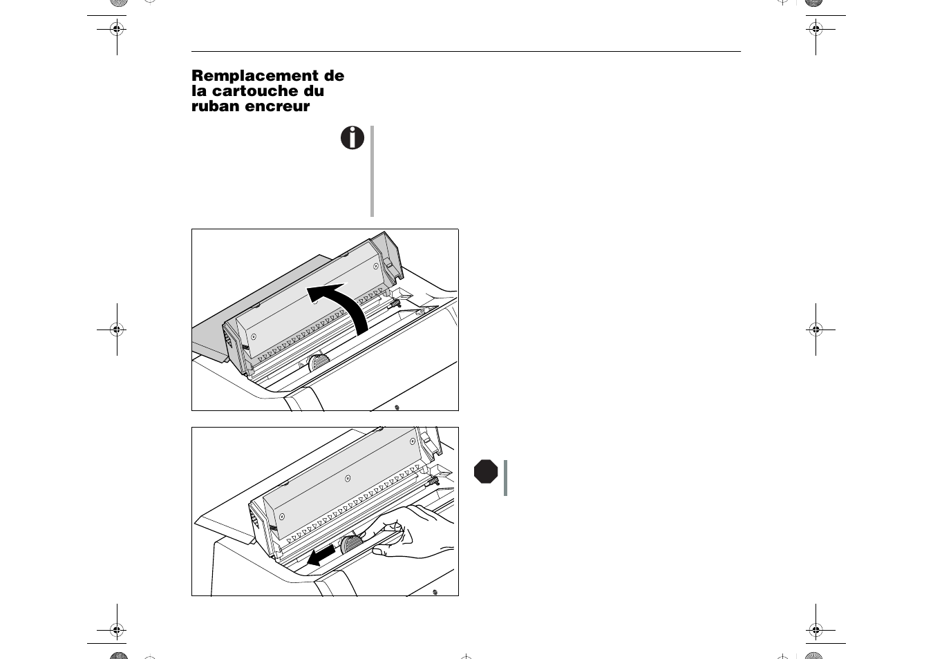 Remplacement de la cartouche du ruban encreur | Dascom LA650+ Quick Start Guide User Manual | Page 84 / 176
