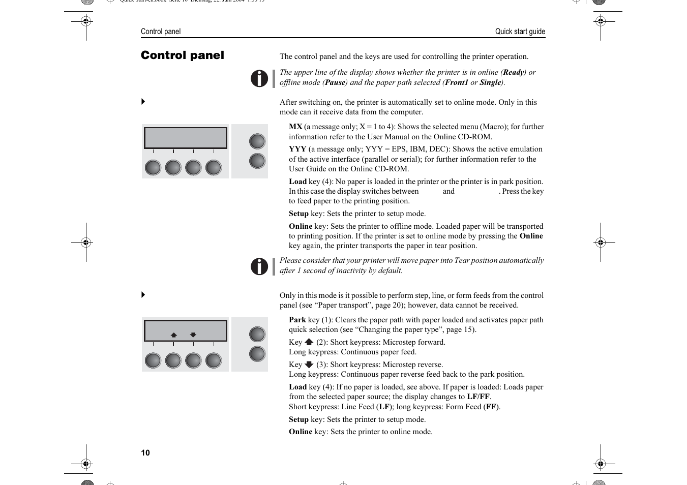 Control panel | Dascom LA550W Quick Start Guide User Manual | Page 12 / 156