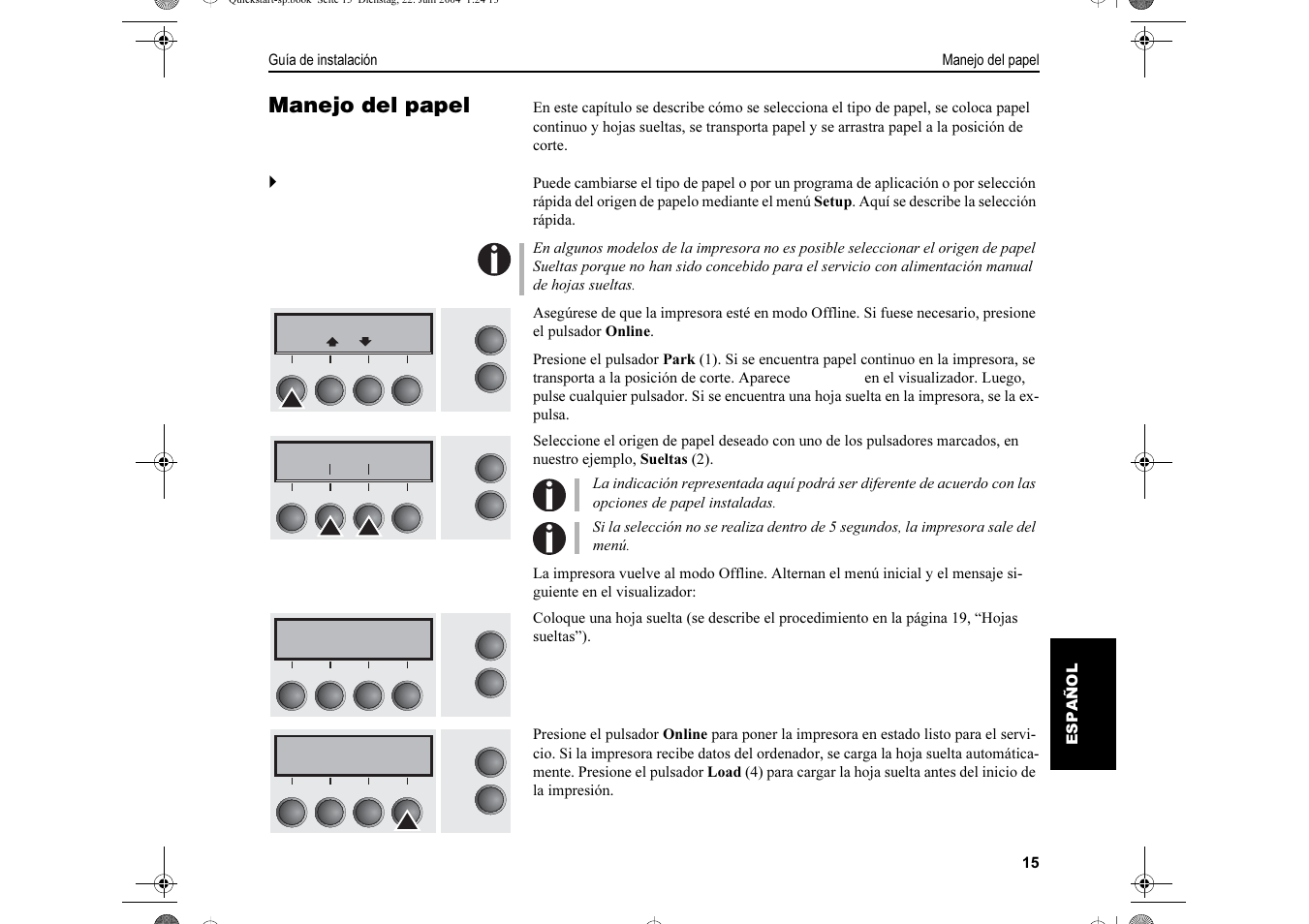 Manejo del papel | Dascom LA550W Quick Start Guide User Manual | Page 139 / 156