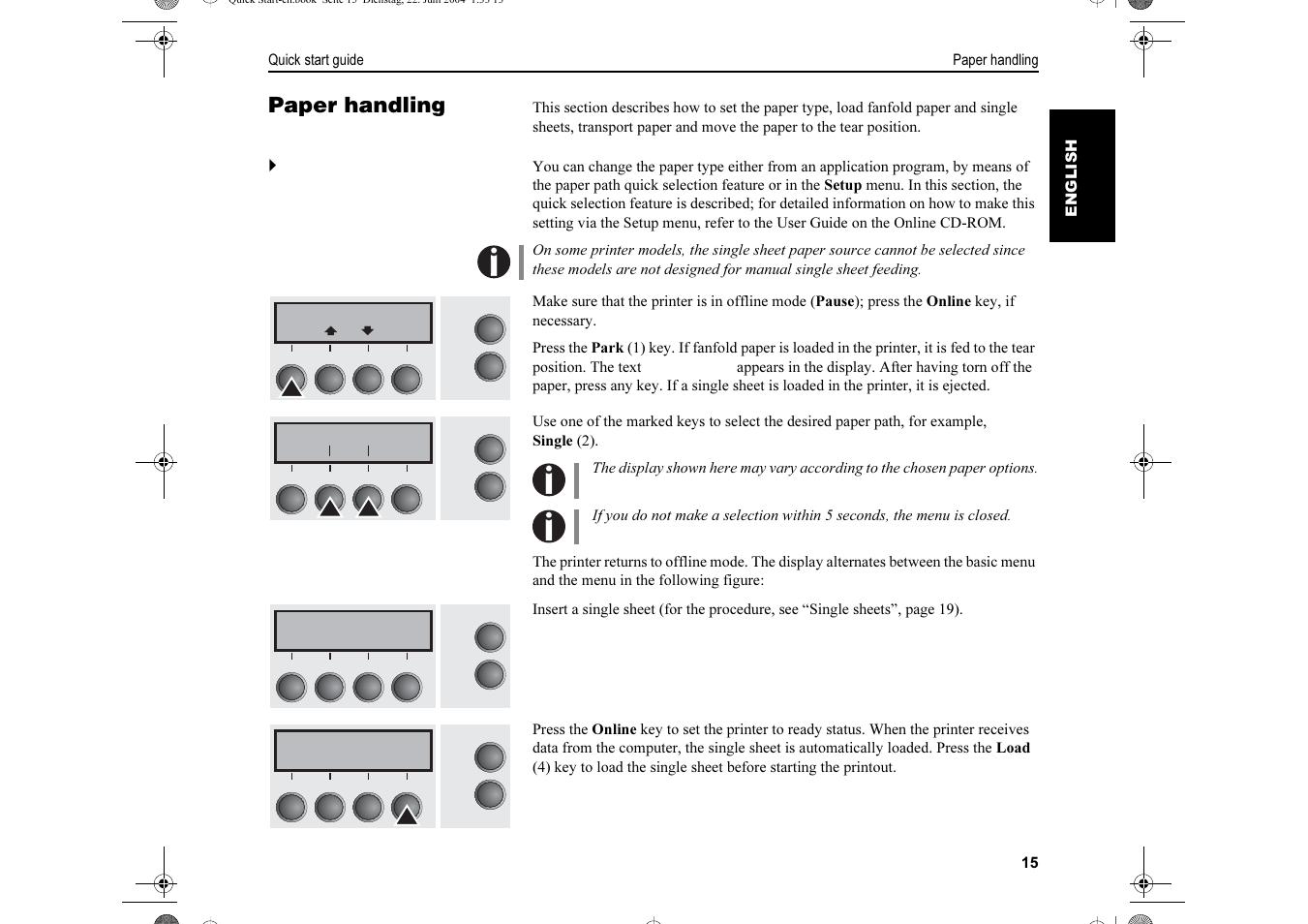 Paper handling | Dascom LA550W Quick Start Guide User Manual | Page 17 / 156