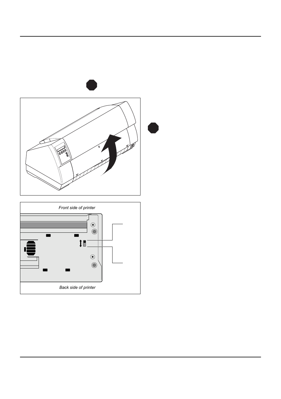 Checking the printer voltage, User guide installation, 120 v | 230 v | Dascom LA550W User Guide User Manual | Page 16 / 146