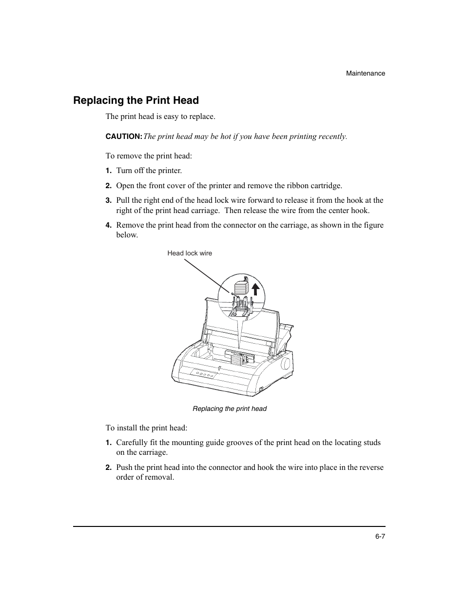 Replacing the print head | Dascom LA48N/LA48W User Guide User Manual | Page 111 / 206