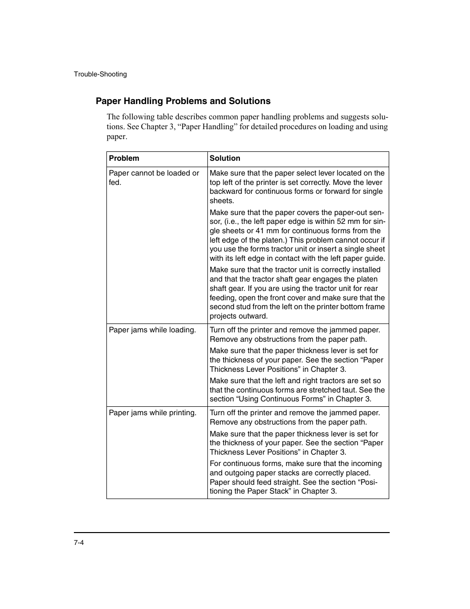 Paper handling problems and solutions | Dascom LA48N/LA48W User Guide User Manual | Page 116 / 206