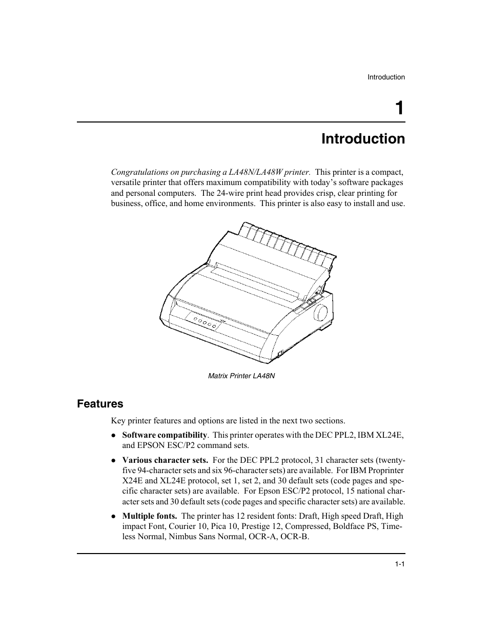 Introduction, Features | Dascom LA48N/LA48W User Guide User Manual | Page 9 / 206