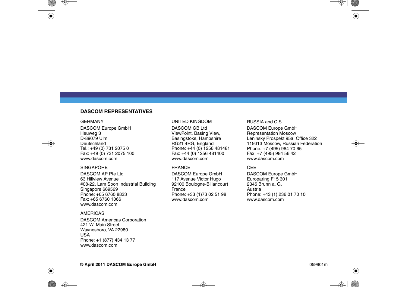 Dascom T2265+ Quick Installation Guide Cutting Device User Manual | Page 134 / 134