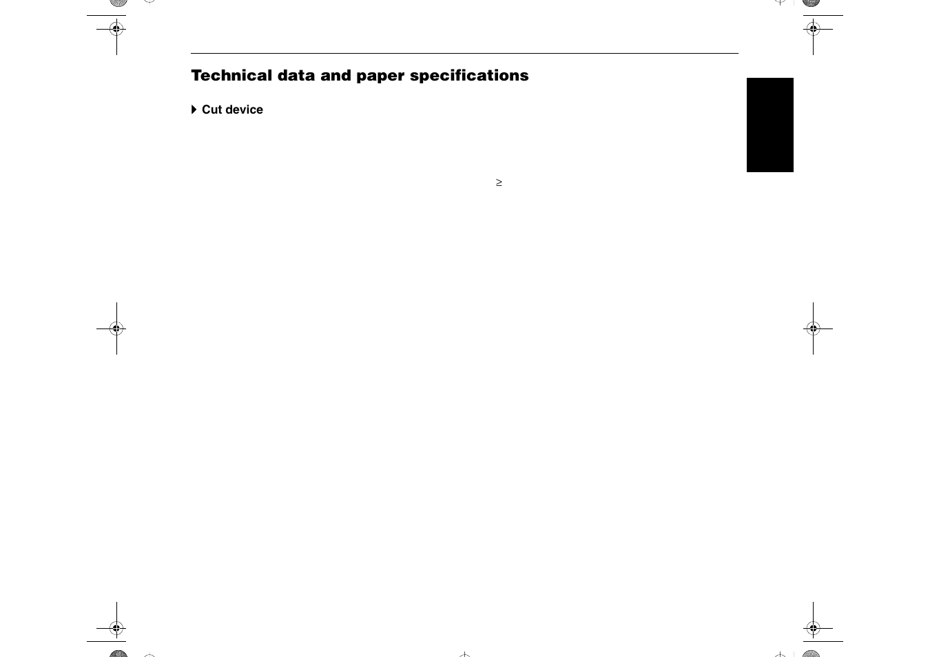 Technical data and paper specifications | Dascom T2265+ Quick Installation Guide Cutting Device User Manual | Page 27 / 134