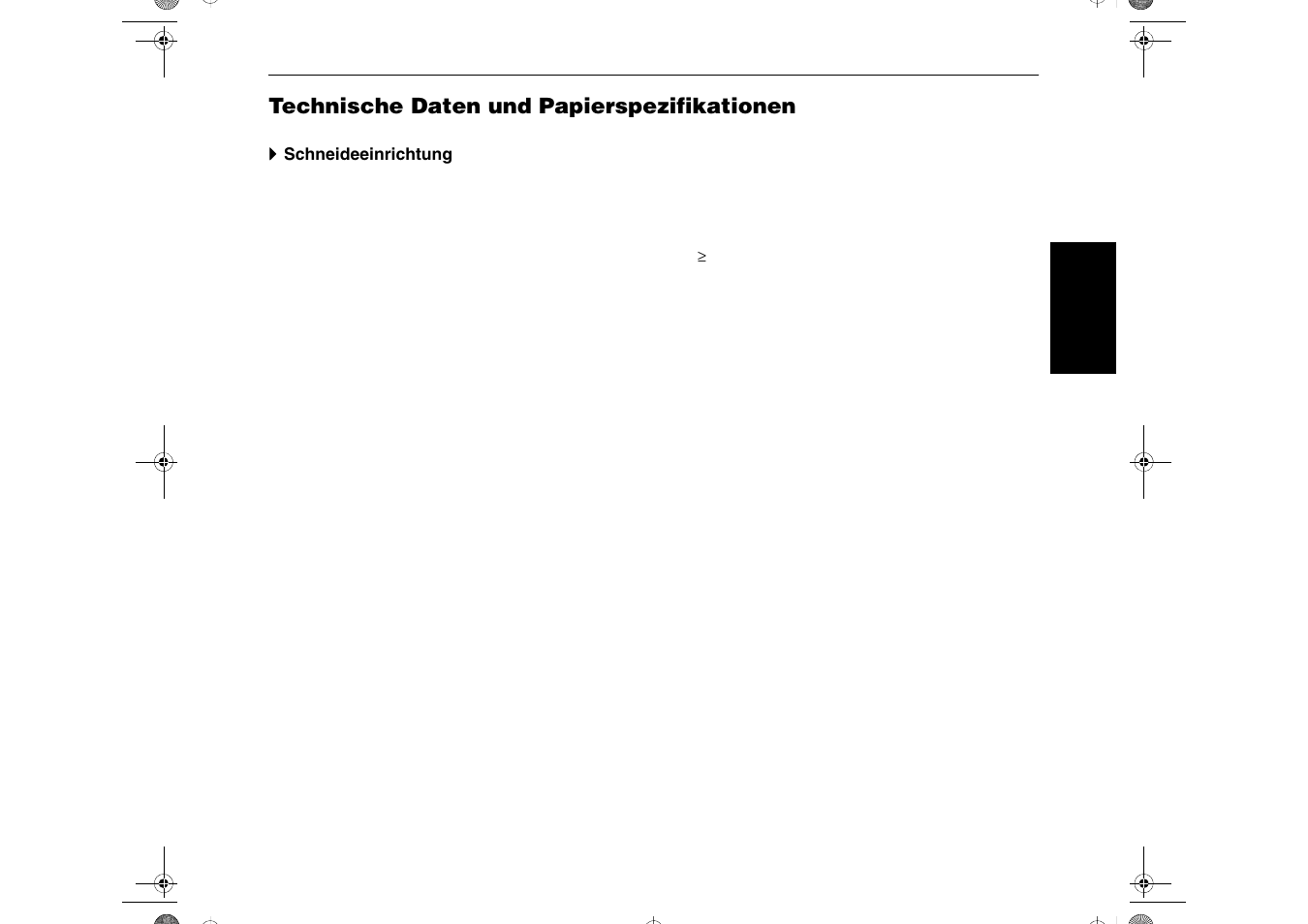 Technische daten und papierspezifikationen | Dascom T2265+ Quick Installation Guide Cutting Device User Manual | Page 53 / 134