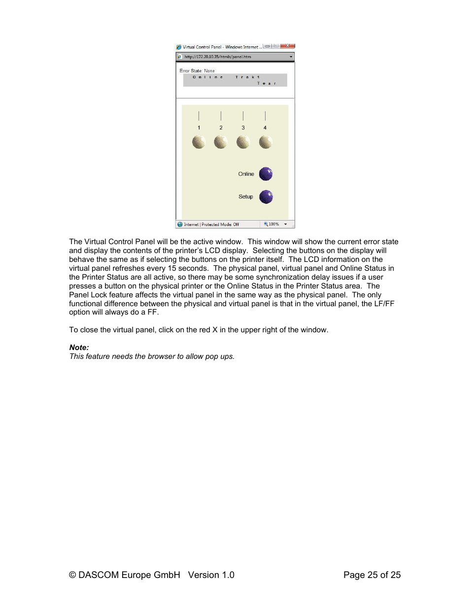 Dascom T2280+ Web Panel Description - ETH-INT User Manual | Page 25 / 25