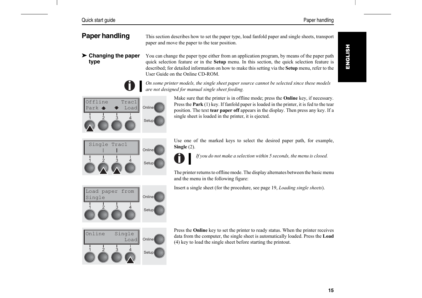 Paper handling | Dascom T2280+2T Quick Start Guide User Manual | Page 17 / 32