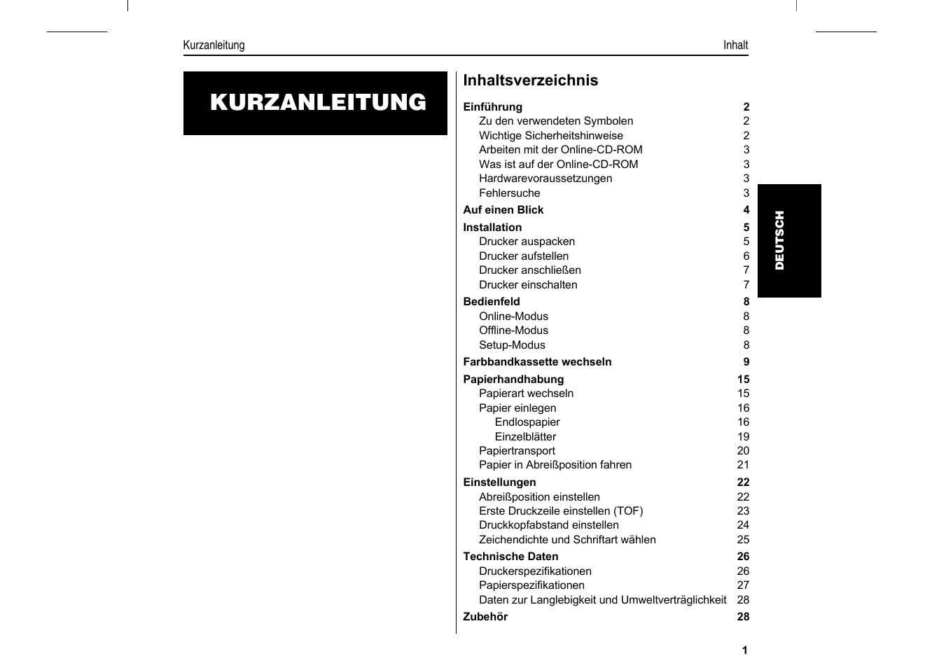 Kurzanleitung, Inhalt inhaltsverzeichnis | Dascom T2265+MC Quick Start Guide User Manual | Page 31 / 144