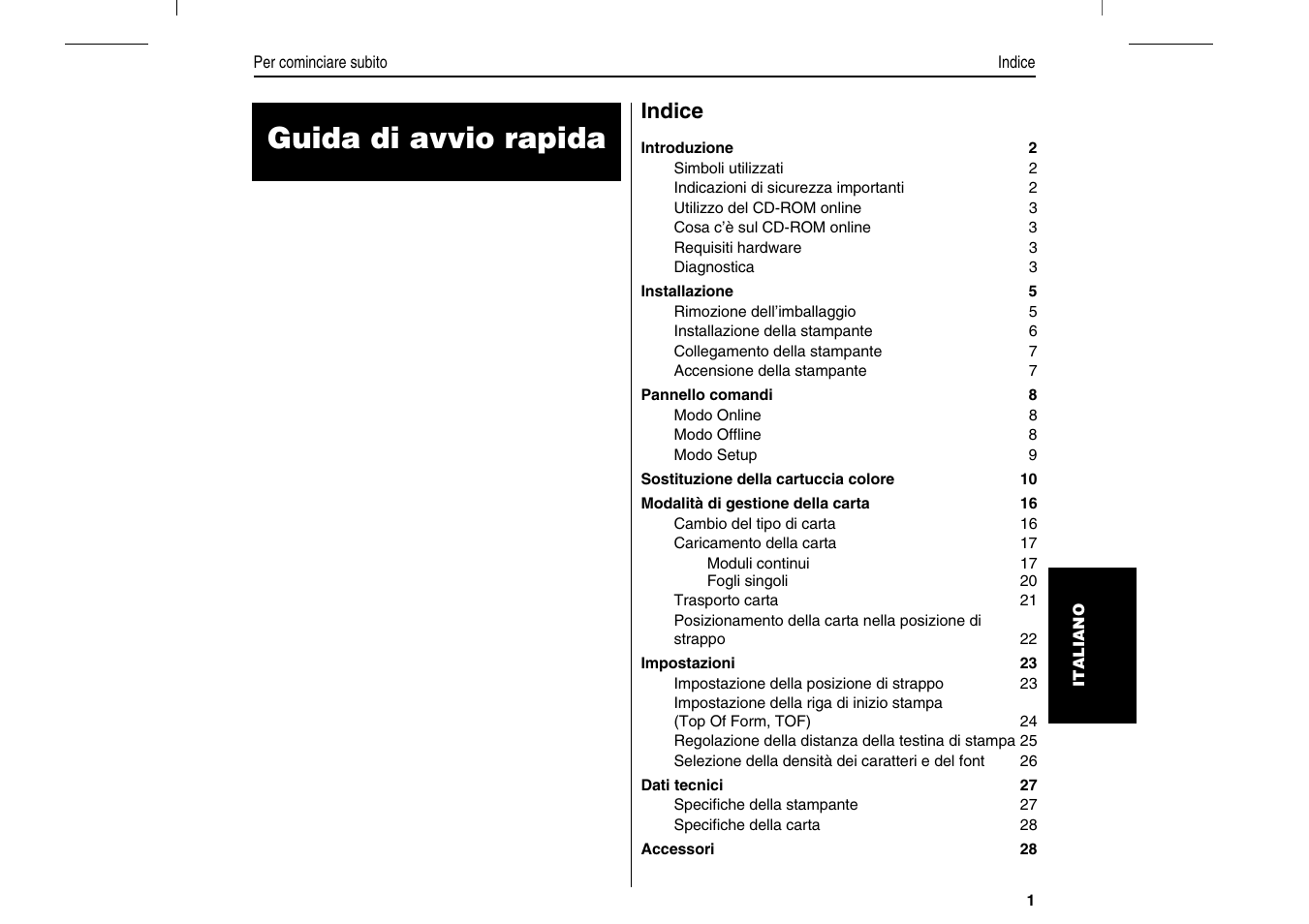 Guida di avvio rapida, Indice | Dascom T2280+2T Quick Start Guide User Manual | Page 87 / 144