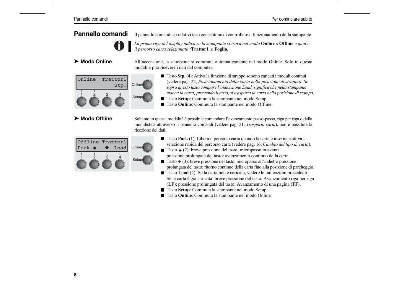 Pannello comandi | Dascom T2280+2T Quick Start Guide User Manual | Page 94 / 144