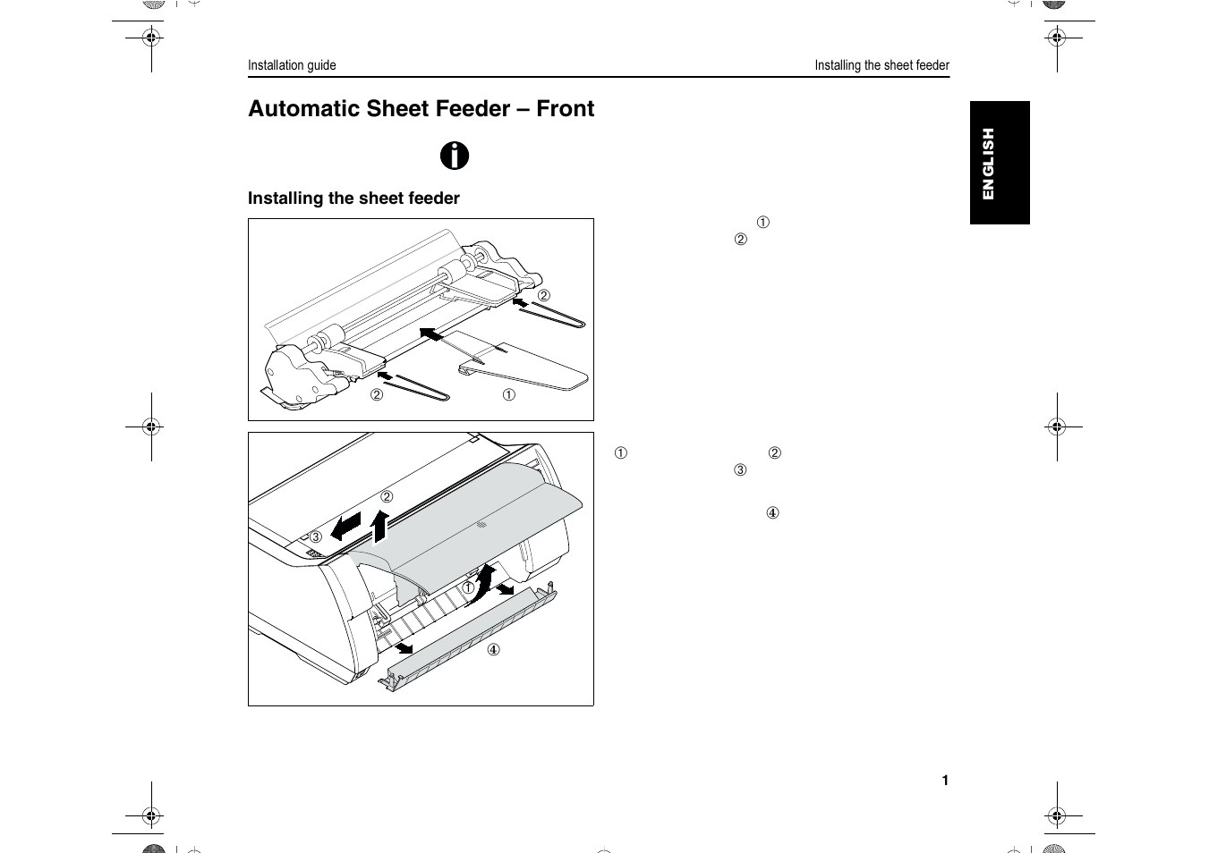 Automatic sheet feeder – front | Dascom T2280+ User Guide Automatic Sheet Feeder, Front User Manual | Page 3 / 24