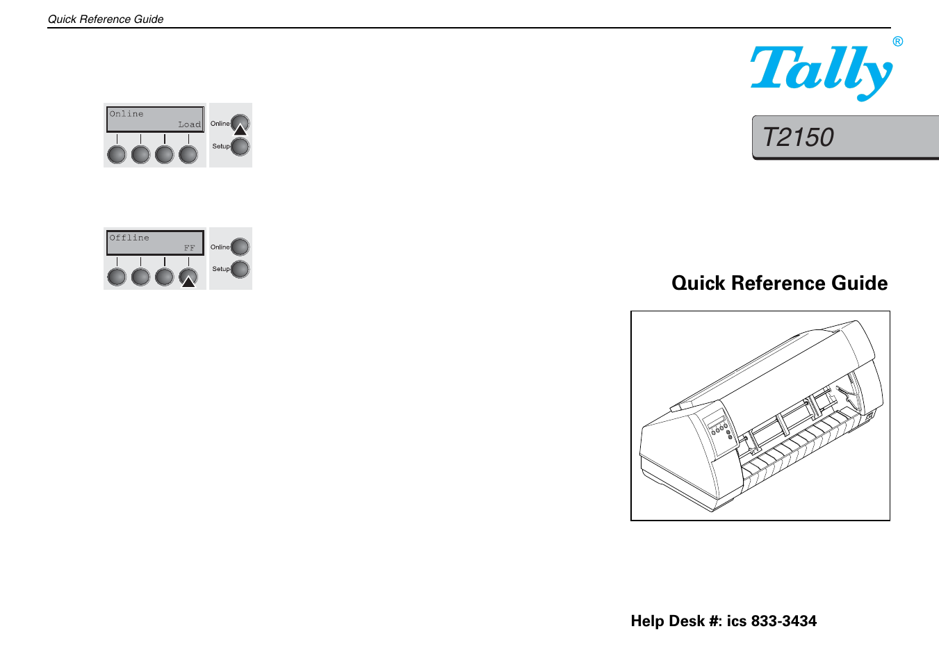 T2150, T2150 quick reference guide | Dascom T2150 Quick Reference Guide User Manual | Page 2 / 2