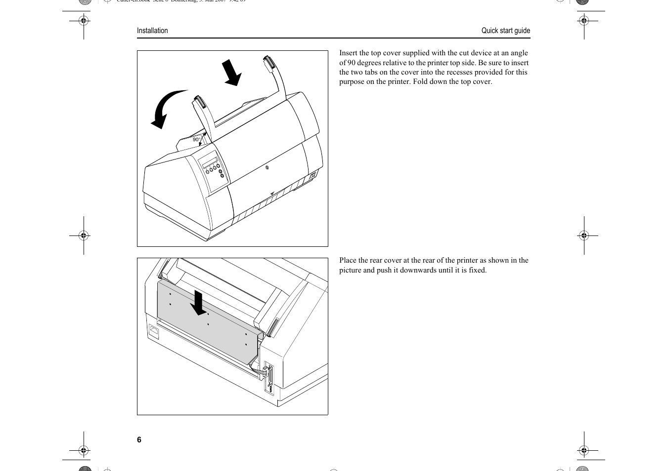 Dascom T2150S Quick Start Guide Cutter Option User Manual | Page 10 / 104