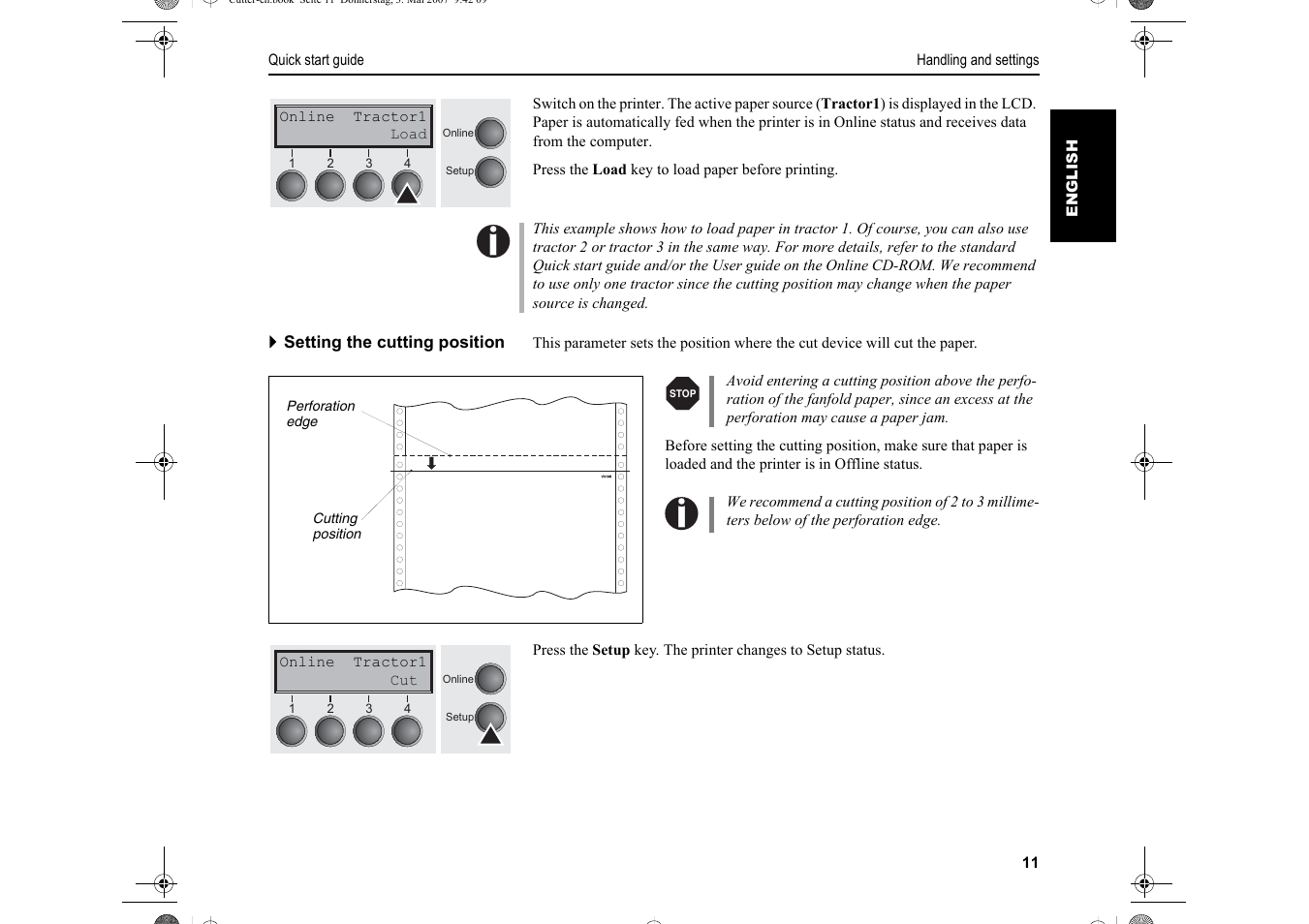 Dascom T2150S Quick Start Guide Cutter Option User Manual | Page 15 / 104