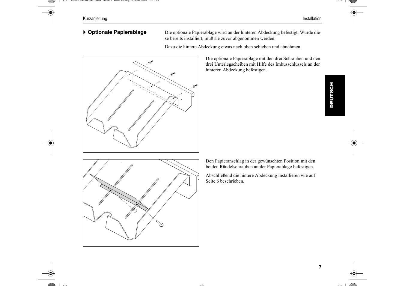 Dascom T2150S Quick Start Guide Cutter Option User Manual | Page 31 / 104