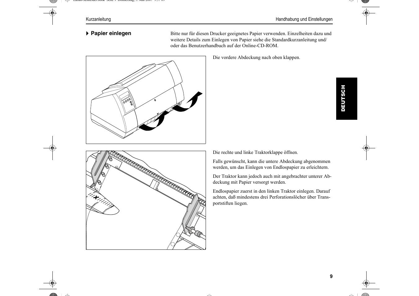 Dascom T2150S Quick Start Guide Cutter Option User Manual | Page 33 / 104